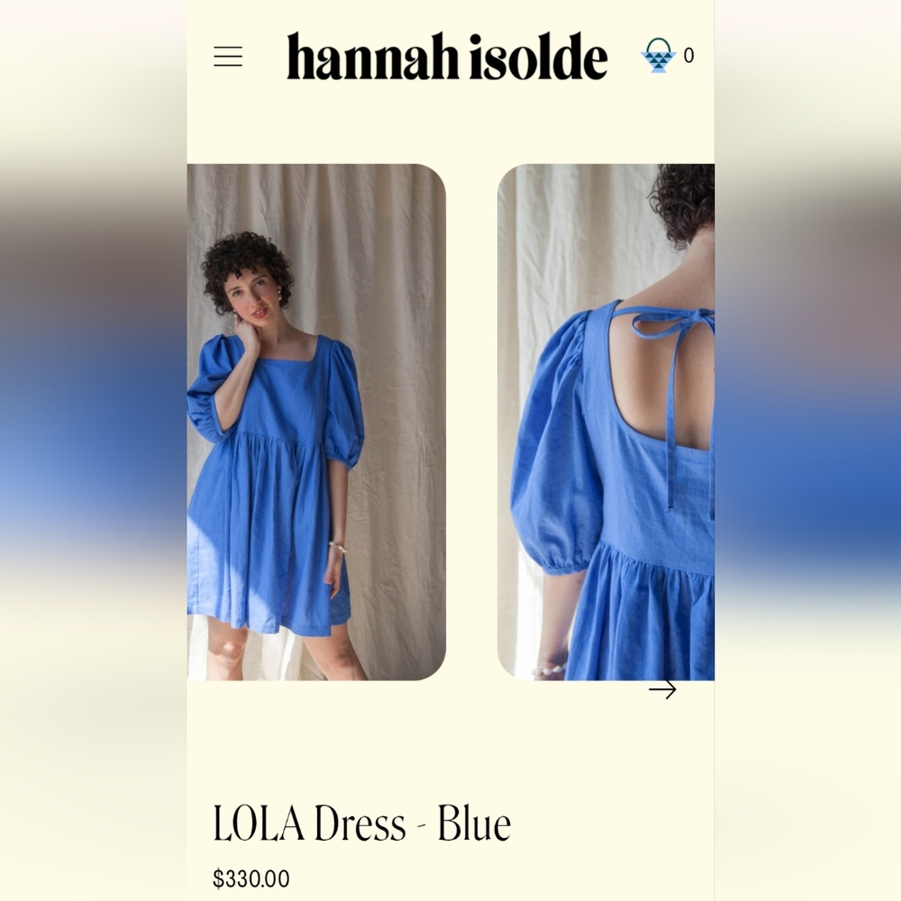 🇨🇦 Linen Babydoll Dress by Hannah Isolde